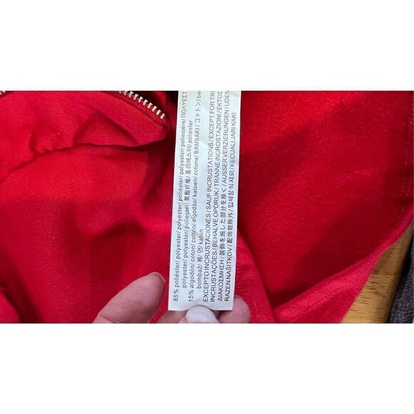 Zara Trafaluc Red Zipper Ruffle Embellished Sweater Sweatshirt SZ S NEW - Picture 9 of 9